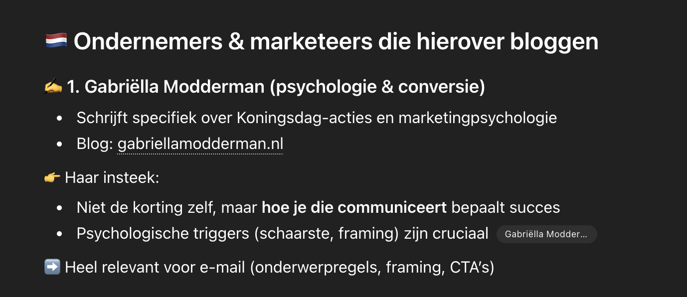 ChatGPT — Marketingblogs Koningsdag